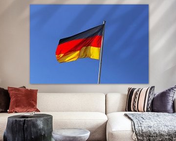 Duitse nationale vlag wapperend in de wind van Udo Herrmann