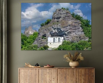 de rotskerk van Idar-Oberstein, Duitsland van Peter Eckert