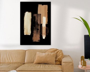 Zwart en bruin abstractie van Ela Szczepaniak