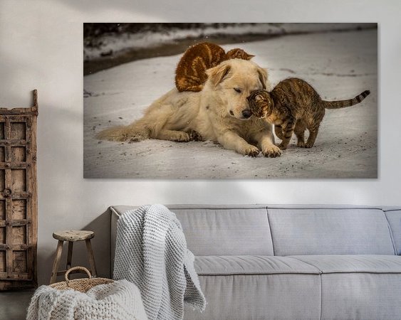 Voorbeeld van het werk in een kamer