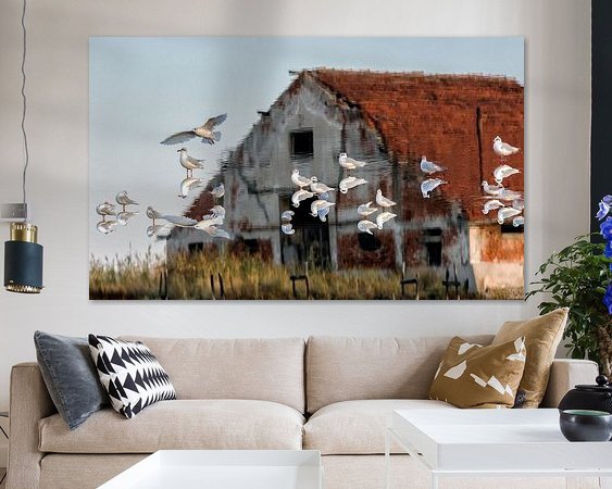 Voorbeeld van het werk in een kamer