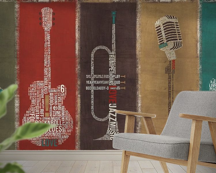 Voorbeeld van het werk in een kamer