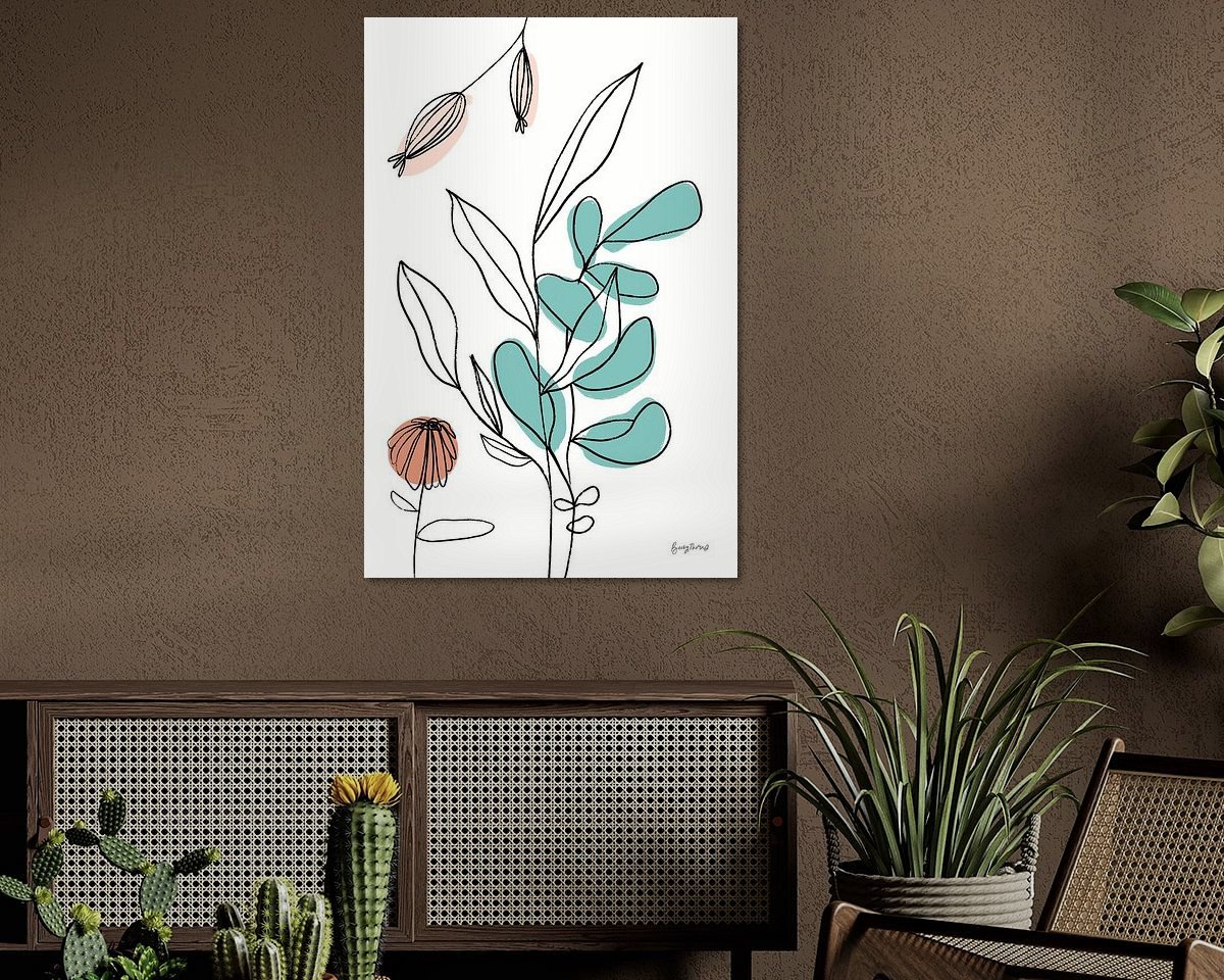 Voorbeeld van het werk in een kamer