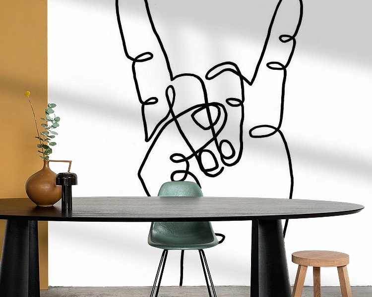 Voorbeeld van het werk in een kamer