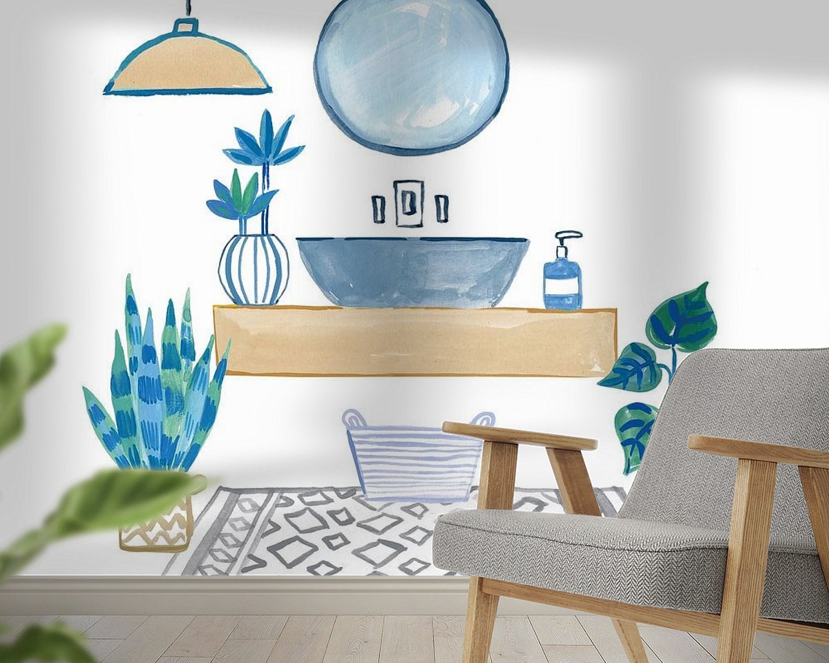 Voorbeeld van het werk in een kamer