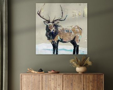 Winter Elk Neutral, Kellie Day van Wild Apple