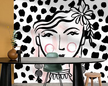 Voorbeeld van het werk in een kamer