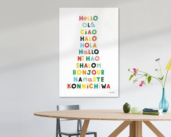 Voorbeeld van het werk in een kamer