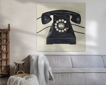 Klassieke telefoon op room, Avery Tillmon