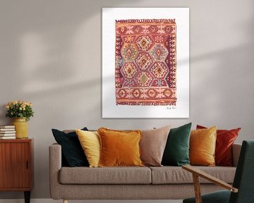 Warm Moroccan Rug II, Farida Zaman