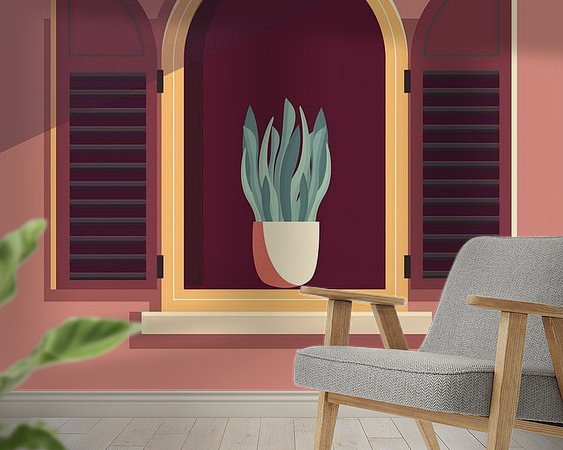 Example of the artwork in a room