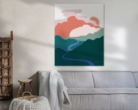 Voorbeeld van het werk in een kamer