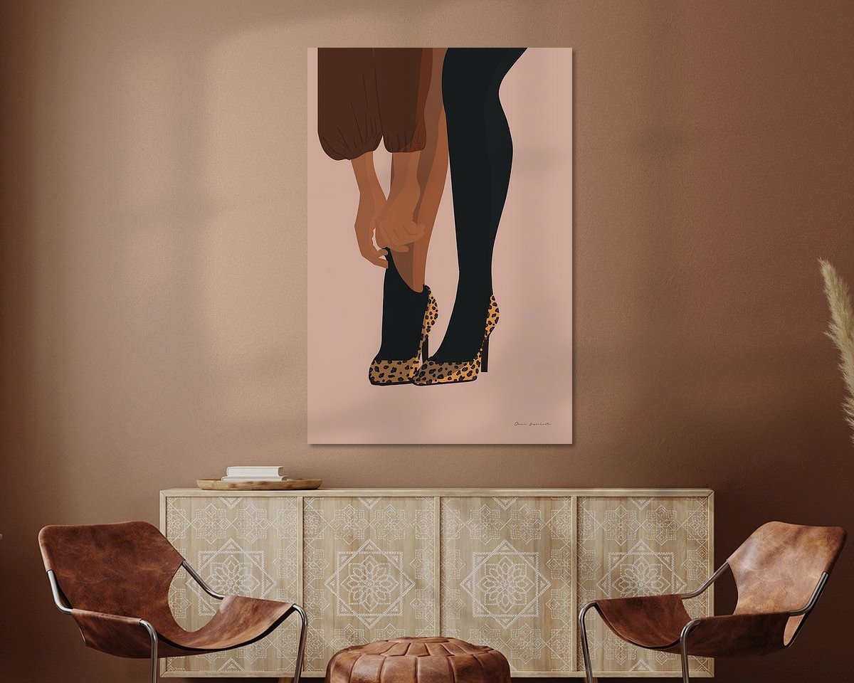 Voorbeeld van het werk in een kamer