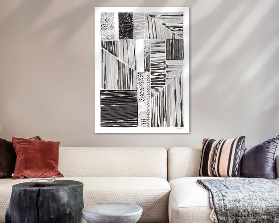 Voorbeeld van het werk in een kamer