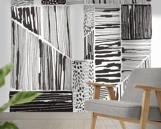 Voorbeeld van het werk in een kamer