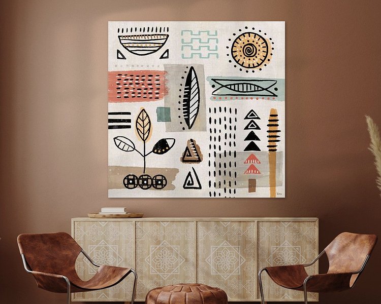 Voorbeeld van het werk in een kamer