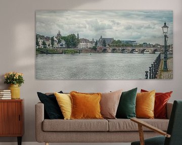 Maastricht and Saint Servatius bridge by Rob van der Pijll