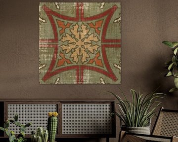 Carrelage rouge de patchwork marocain v, Pela Studio sur Wild Apple