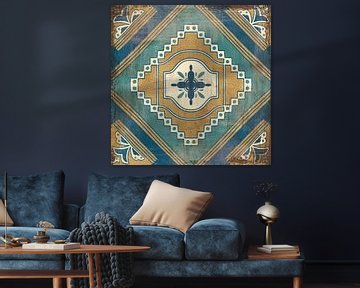 Moroccan Tiles Blue V, Cleonique Hilsaca by Wild Apple