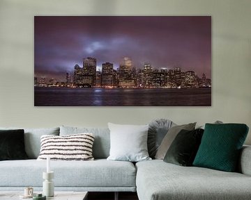 Night Skyline Manhattan von Alex Hiemstra