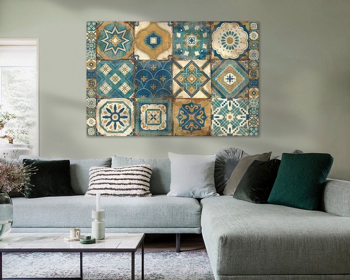 Sfeerimpressie: Marokkaanse tegels blauw, Cleonique Hilsaca van Wild Apple