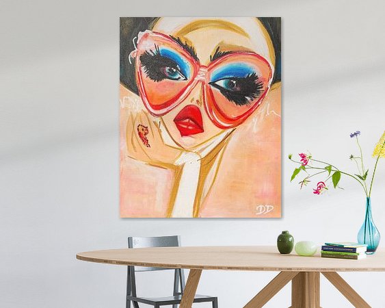 Voorbeeld van het werk in een kamer