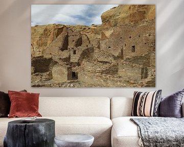 Pueblo Bonito (Pueblo culture) Building in Chaco Canyon, US state of New Mexico USA by Frank Fichtmüller