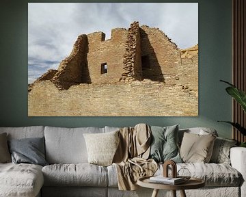 Pueblo Bonito (Pueblo cultuur) Structuur in Chaco Canyon, VS staat New Mexico USA van Frank Fichtmüller