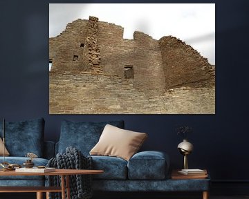 Structure de Pueblo Bonito (culture Pueblo) dans le Chaco Canyon, État américain du Nouveau-Mexique  sur Frank Fichtmüller