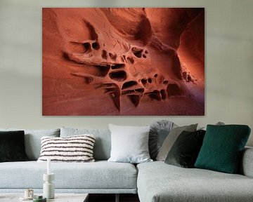 Windstone Arch, petite grotte dans le parc d'État de la vallée de feu, Nevada. sur Frank Fichtmüller