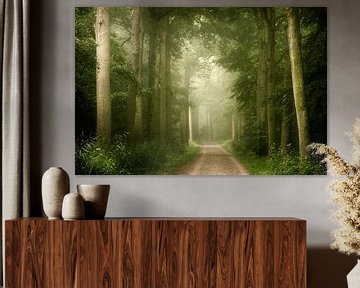 Dunkler Spaziergang (Nebliger Sommerwald) von Kees van Dongen