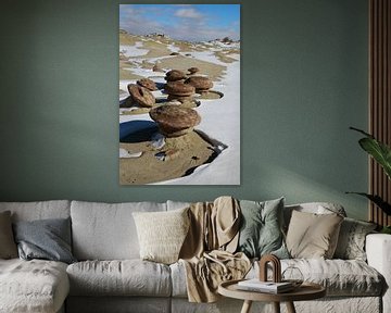 Ah-Shi-Sle-Pah Wilderness Study Area in winter with funny stone figures ,New Mexico,USA by Frank Fichtmüller