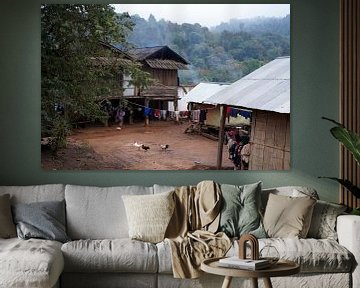 Inheems dorpje in Laos van Floris Verweij