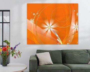 flower design in orange von Claudia Gründler