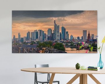 Zonsondergang in Frankfurt am Main van Henk Meijer Photography