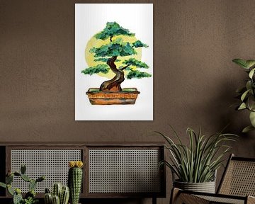 Bonsai boom en zonneschijn van Sebastian Grafmann