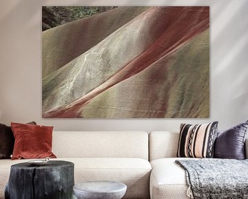 Painted Hills in the John Day Fossil Beds National Monument at Mitchell City, Wheeler County, Northe by Frank Fichtmüller