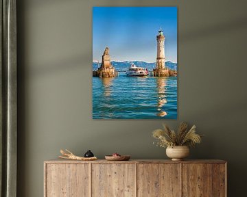 Port of Lindau on Lake Constance by Werner Dieterich