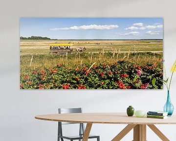 Horse-drawn carriage on the island of Hiddensee by Werner Dieterich