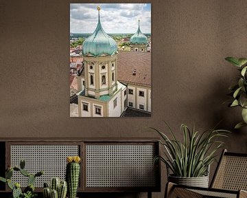 Uitzicht over de daken van Augsburg van ManfredFotos