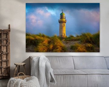 Lighthouse in Warnemünde by Martin Wasilewski