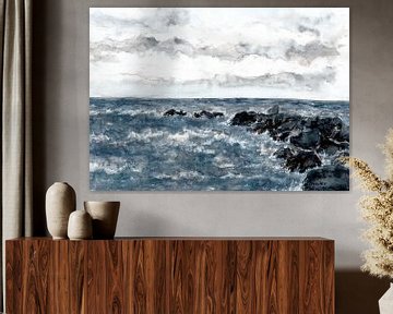 Le surf au bord de la mer sur Sandra Steinke