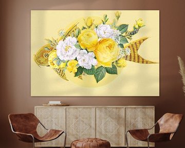 Poisson en fleurs sur Gisela- Art for You