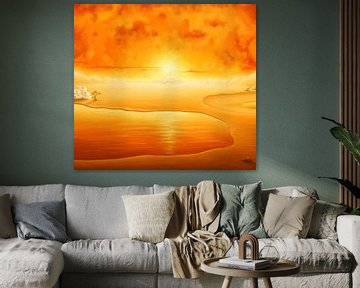 Golden Desert. Expressionisme. van SergeivoArt