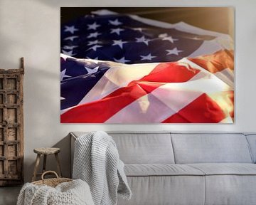 Close-up van de Amerikaanse vlag van Udo Herrmann