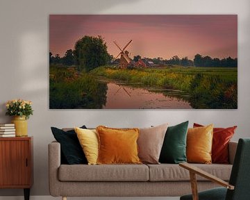 Sonnenuntergang auf der Poldermühle De Eendracht von Henk Meijer Photography