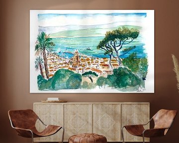 Saint Tropez Uitzicht op de turquoise kust van de Franse Riviera van Markus Bleichner