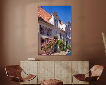 Historical house facades, Old Town, Lübeck, Schleswig-Holstein, Germany, Europe