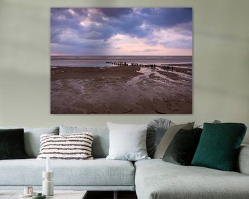 Weststrand op Sylt (Noordzee)