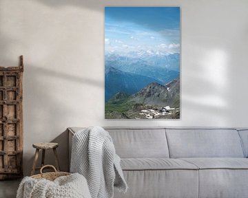 View of the french alps from Cime de Carron. by Christa Stroo photography